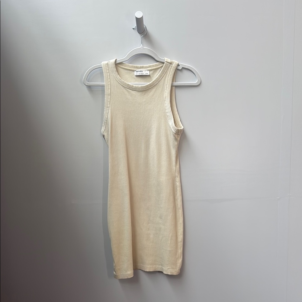 Cream Sleeveless Top